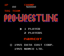 Special Tag Team Pro Wrestling Title Screen